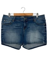 Torrid Denim Jean Shorts Womens 18 Blue Stretch Mid Rise Casual Classic ... - $36.10 CAD