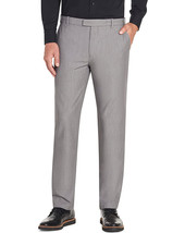 Van Heusen Men&#39;s Flex Flat Front Iron Straight Fit Grey Dress Pant 40x32 - $35.63