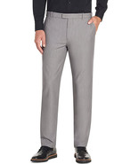 Van Heusen Men&#39;s Flex Flat Front Iron Straight Fit Grey Dress Pant 40x32 - £28.32 GBP