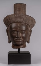 Antique Koh Ker Style Khmer Stone Shiva Head Statue - The Destroyer - 54cm/22&quot; - £4,873.51 GBP