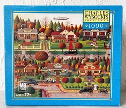 Charles Wysocki&#39;s Labor Day in Bungalowville 1000 Piece Hasbro Puzzle Complete - £18.72 GBP