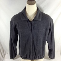 Eddie Bauer Men&#39;s Gray Full Zip Fleece Light Weight Jacket  Size Large - $19.34