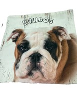 Bulldog Pillow Cover 17&quot; Square Poly/Cotton Dog Lovers Gift Decorative - $313.99 MXN