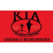 Patriotic KIA American Remembers Flag (3ft x 5ft) - £11.76 GBP