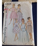Vtg 1973 Simplicity Pattern 5344 Dress Juniors Sz 11 Cut&amp;Complete - $119.74 MXN