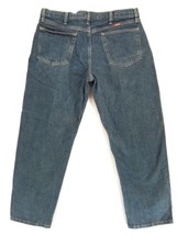 Vintage Rustler Men&#39;s Blue Denim Distressed Jeans 100% Cotton Size 36&quot;W ... - $14.24