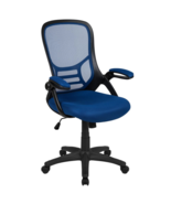 Ergonomic High Back Blue Mesh Office Chair with Adjustable Flip-Up Arms ... - $236.34