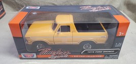 Diecast 1/24 Scale 1978 Ford Bronco Motor Max Yellow - £21.96 GBP