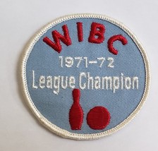 Vintage WIBC 1971-72 League Champion 3&quot; Embroidered Patch - $7.95