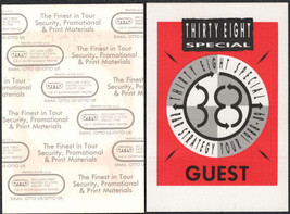 38 Special Cloth Guest Backstage Pass from the 1988/89 R &amp; R Strategy Tour. - £2.40 GBP