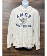 American Eagle Outfitters Hoodie Sweatshirt Large Unisex Graphic Cream A... - $15.66 CAD