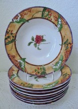222 Fifth Tuscany Rose Large Wide Rimmed Soup Salad Pasta Bowls 8 Available - £7.11 GBP