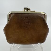 VTNG LA GARDE BROWN LEATHER CHANGE PURSE,  2 SECTIONS, DOUBLE KISS LOCK ... - $278.42 MXN
