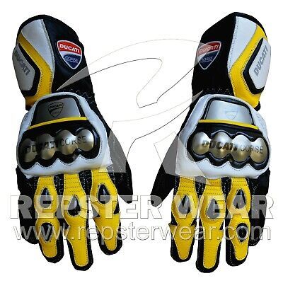 Ducati Motorbike Biker Racing Ducati Leather Gloves In All Sizes - $69.99+