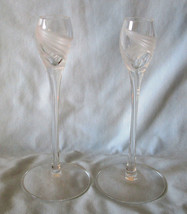 Lenox Heavy Crystal Windswept Candlesticks 7&quot; Tall, Pair - £16.35 GBP