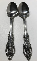 Oneida Pembrooke Renoir 2 Oval Soup Place Spoons Stainless Flatware 6 7/8&quot; - $11.87