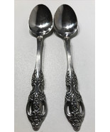 Oneida Pembrooke Renoir 2 Oval Soup Place Spoons Stainless Flatware 6 7/8&quot; - $11.87
