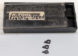 Lot of 3 Used K-Tool DTI-1511P Grade X20 Positve Top Inserts 45 Degree D... - $21.77