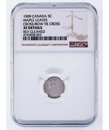 1909 Canada 5 Cents Maple Leaves Cross Over Bow Tie Graded by NGC as XF ... - €5.241,07 EUR