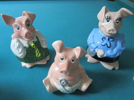 Wade England Family Pig Coin Bank 3 Pcs Rare - £106.83 GBP