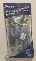 MALKER Blue Black Soccer Goalie Goalkeeper Gloves Adult Youth Size 7 New - £20.66 GBP