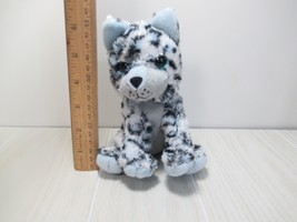 MVP Z Winkeez small plush gray black blue snow leopard cat blue glitter eyes - £5.44 GBP