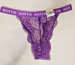 Rue 21 Women&#39;s Lace Thongs Purple Size X-LARGE HOTTIE Elastic Waist Band New - £8.94 GBP