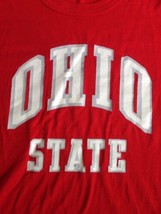 Ohio State University Buckeyes Vintage Style College Shirt Red Mens Cott... - £13.21 GBP