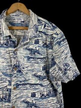 Croft &amp; Barrow Lobster Shirt Size Large Mens Button Down Traps Buoys Lobsterman - £43.64 GBP