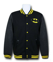 Batman Black Classic Logo Varsity Wool Jacket - £86.41 GBP