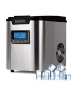 BLACK+DECKER BIMY126S 26-lb Capacity Stainless Steel Ice Maker, Silver - £223.15 GBP