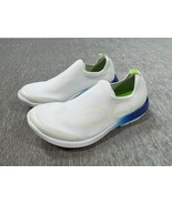 OOFOS OOmg Sport Shoes Mens Size 10 White Blue Slip On Walking 9012023-12 - $49.49