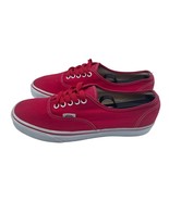 Vans Authentic Low Red Canvas Shoes Skateboard Casual Mens Size 8 Womens... - £25.88 GBP