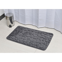 Bath Rug Memory Foam Mat 3D Pebble Dark Gray 32&quot;L x 20&quot;W - $32.99