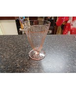 Vintage Mayfair Pink Depression Glass Footed Ice Tea Water Tumblers - $277.25 MXN