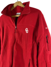 OU Jacket Size Large Womens Columbia Fleece Full Zip Red Oklahoma Sooners - £43.77 GBP