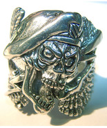 MILITARY SOLDIER SKULL WING BIKER RING BR148 silver NEW BIKERS STYLE jew... - $10.41 CAD