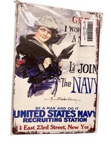 Army Recruiting Metal Sign Gee I Wish I Were A Man 8x12 Inch Predrilled ... - £11.71 GBP
