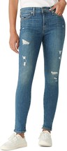 Lucky Brand Womens Rover Blue Ava Destroy Skinny Jeans Sz US 4 / 27W, 7155-3M - £31.91 GBP