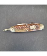 Vintage Ulster Wood Grain Boy Scout Pocket Knife Acorn Logo Be Prepared - $29.69
