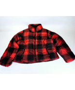 Old Navy Buffalo Check Plaid Puffer Coat Jacket Womens S Cinch Waist Zip... - $33.49 CAD