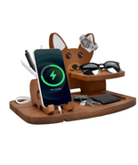 Cute Wood With Dog Shape W  Elephant Shape Phone Docking Station for Men... - £15.44 GBP