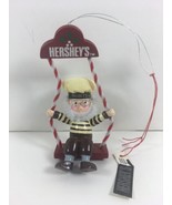 HERSHEY’S elf ornament 1994 On A Swing 4 1/2 Wood - $5.37