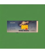 World Around Crushed Pineapple 1 LB 4 OZ UNCIRCULATED TIN CAN LABEL 1962... - $209.24 MXN