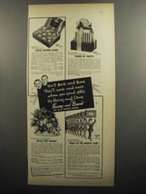 1952 Harry and David Advertisement - Royal Riviera Pears, Tower of Treats - £14.53 GBP