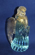 Vintage Murano Glass Angel Gold Flaked Figurine Praying 4 3/4&quot; Made Italy Solid - £54.81 GBP