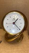 Contemporary Bicchelli Quarts Desk Clock Spiral Brass Italy Tested - $89.99