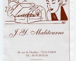 J Y Malitourne Candy &amp; Macarons Brochure Paris France  - £14.21 GBP