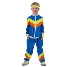 Kids 80s Shell Suit – Bright Blue Retro Tracksuit – Sizes 140cm &amp; 164cm - $34.09