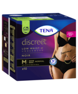 TENA Discreet Noir Low Waist Underwear 10 Pants – Medium - $1,666.64 MXN